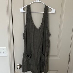 Billabong Gray/Green Striped Women's Romper